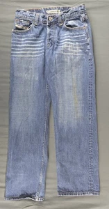 Pantalones de mezclilla Diesel Industry para hombre 30 azules lavados oscuros relajados pierna recta fondo de angustia - Imagen 1 de 15
