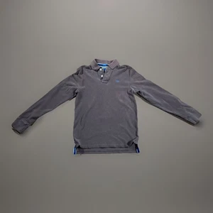 VTG Y2K Abercrombie Fitch Muscle Rugby Long Sleeve Polo Shirt Moose Size MED - Picture 1 of 7