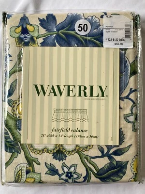 Vestido Waverly Imperial Porcelana Fairfield Cenefa Azul/Verde/Amarillo/Marfil 78" Foto 1 de 4