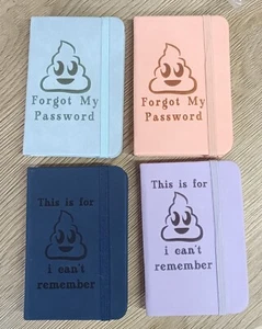 Notebook /Password Engraved Leather (pu) Mini Pocket Book A7 size - Picture 1 of 9