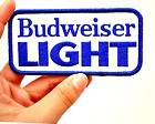 VINTAGE STYLE BUDWEISER LIGHT EMBROIDERED IRON-ON PATCH...