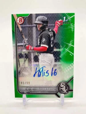Elijah Tatis 2022 Topps Bowman Propects Green Auto 81/99 #PPA-ET - Image 1 of 2