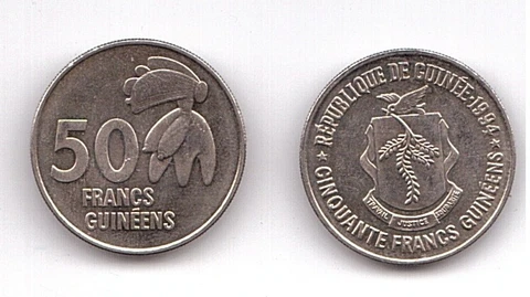 Guinea - 50 Francs 1994 aUNC Lemberg-Zp Cover