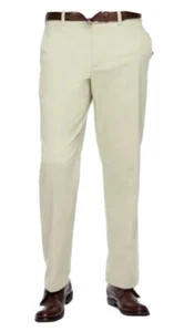 Croft & Barrow Easy C Stretch Classic Fit Flat Front Khaki Men Pants 46 x 36 Uhl - Picture 1 of 3