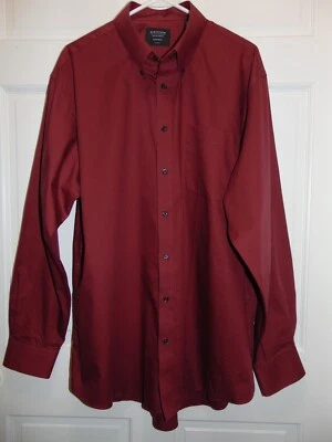 CAMISA NUEVA NORDSTROM TIENDA HOMBRE SIN PLANCHAR CORTE CLÁSICO BORGOÑA L/S TALLA 17.5 36-37 Foto 1 de 4