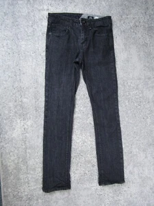 Volcom Jeans Mens 28 Vorta Slim Straight Black Denim Pants Bottoms Dark Wash - Picture 1 of 13