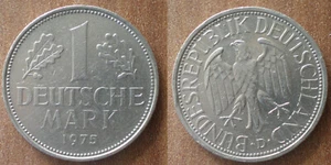 Germany 1 Deutsche Mark 1975 Mint D Europe Coin Deutschland Free Shipping Wrld - Picture 1 of 3