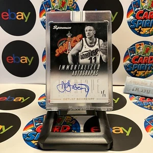 2014 Panini Intrigue Detlef Schrempf 1/1 Engraved Replay Authentic Auto Card - Picture 1 of 4