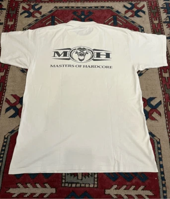 90s Masters Of Hardcore Music Label Hard White T-Shirt XL Herren Metal Rock Band - Bild 1 von 4
