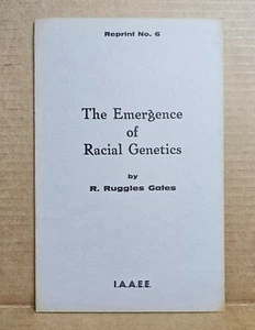 The Emergence of Racial Genetics by Ruggles Gates - I.A.A.E.E. Eugenics IQ - Imagen 1 de 4