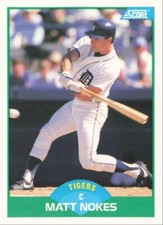 1989 Score Baseball Matt Nokes Detroit Tigers #23