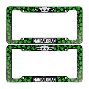 Star Wars Mandalorian License Plate Frame Plastic Universal 12.5" x 6.5" - Pair - Picture 1 of 1