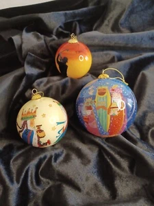 Lot Pier 1 Imports Li Bien Christmas Glass Ornament 3 Kings 2017 Nativity & Golf - Picture 1 of 13