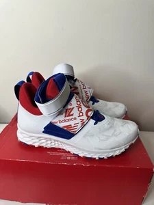 New Balance Men's Lindor 1Signature Baseball Turf Trainer - White Red Blue - Picture 1 of 6