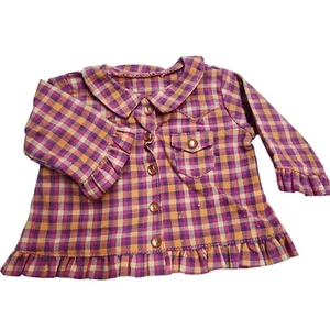 Camisa a Cuadros Pleasant Company American Girl Bitty Baby Parte de Cosecha Conjunto - Imagen 1 de 8