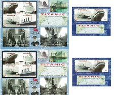 Tonga 2012 _ TITANIC - 100th Anniversary of Disaster _ 2 Perf + 2 Imperf - MNH**