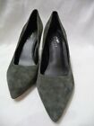 LORD AND TAYLOR GREEN MOSS/OLIVE  GENUINE SUEDE HIGH HEEL PUMPS SIZE 9.5 NEW