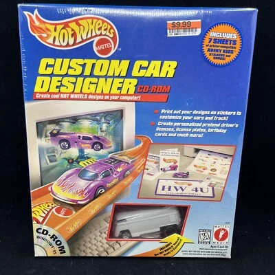 Vintage Hot Wheels Custom Car Designer  VW Drag Bus PC 1997 NIB Original Wrapper - Image 1 of 4