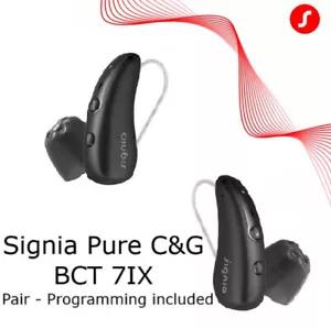 2 New Signia Pure Charge&Go BCT 7 IX Devices - Left+Right Pair - Picture 1 of 4