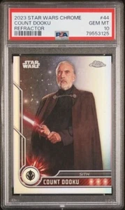 2023 Topps Chrome Star Wars #44 Count Dooku Refractor PSA 10 - Picture 1 of 2