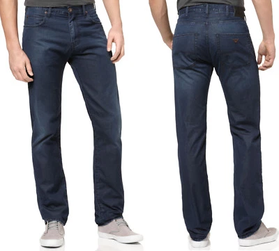 Jeans ligeros de pierna recta Armani Jeans J45 nuevos con etiquetas en lavado azul marino 30X34 Foto 1 de 4