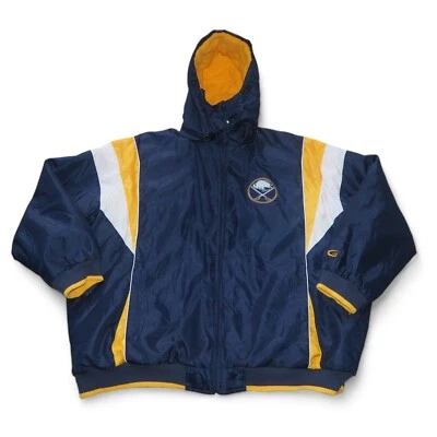 G-III Sports by Carl Banks Vintage 90s Y2K NHL Buffalo Sabres Hooded Jacket 4XL - Image 1 of 4