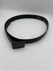 Nobel Schwarz Gürtel Messingfarben Schnalle Türkis Rot Perlen Italienisch Wie Ist - Bild 1 von 4