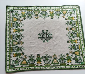 Vintage 1970s Tablecloth Ulla Margareta Sweden Scandanavian 25"x24" Rare - Used - Picture 1 of 5