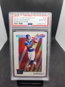 2018 Panini Assoluto - Introduzione #IN-SB Saquon Barkley RC Rookie PSA 10 - Foto 1 di 2