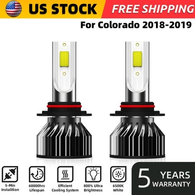 For Chevrolet Colorado 2018-2019 9005/HB3 LED Headlight Bulbs Kit High/Low Beam - Image 1 of 4