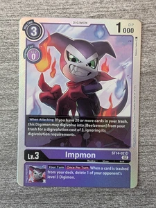 Lámina súper rara Digimon CCG Impmon ST14-02 - 1182 - Imagen 1 de 2