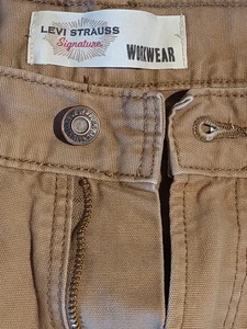 Levi's Strauss Chino Shorts Herren Größe 36 beige khaki hellbraun vorne flach 100 % Baumwolle - Bild 1 von 6