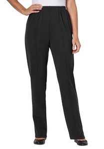 Woman Within Plus Size The Hassle-Free Elastic-Waist Soft Knit Pant - Picture 1 of 67