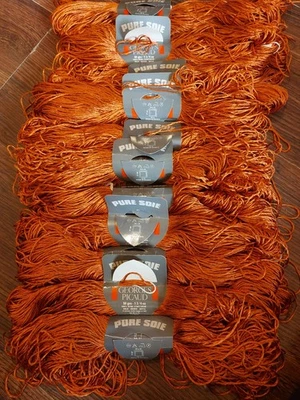 550g / 11x Pure Soie Georges Picaud Wolle 100 % Seide rost 50g - Bild 1 von 3