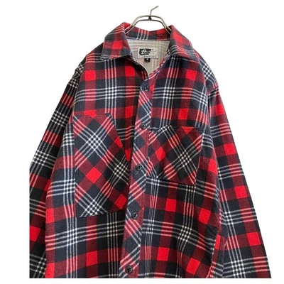 Engineered Garments USA Plaid Flannel Shirt Red Black M Unisex Cotton F/S - Image 1 of 4