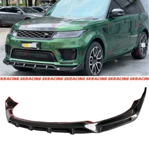 For Land Rover Range Rover Sport 18-22 Carbon Front Bumper Lip Splitter Diffuser - Picture 1 of 18
