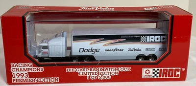 Racing Champions Diecast Tractor Trailer Bank Dodge Iroc True Value Limited Ed - Image 1 of 4