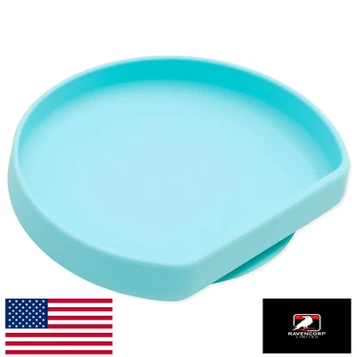 Placa de succión de silicona Bumkins para bebés y niños pequeños - destete, antideslizante, azul Foto 1 de 4