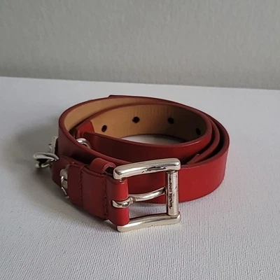 Michael by Michael Kors red leather belt Sz S - Image 1 of 4