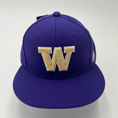 Adidas Washington Huskies Púrpura Dorado Con Snapback Sombrero Ala Plana Nuevo Con Etiquetas Foto 1 de 4