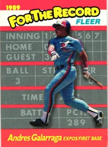 1989 Fleer Andres Galarraga For The Record #3 of 6  - Picture 1 of 2