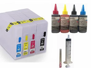 Empty Refillable Cartridges for Canon PGI-2200 PGI2200 Plus 4x100ml Pigment Ink - Picture 1 of 1