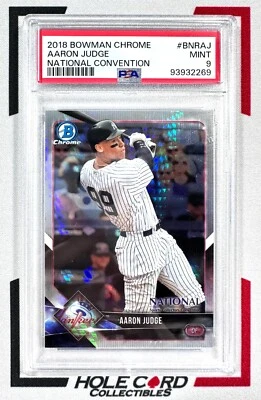 AARON JUDGE PSA 9 2018 Topps Bowman Chrome #BNR-AJ National Convetion 一 - Image 1 of 2