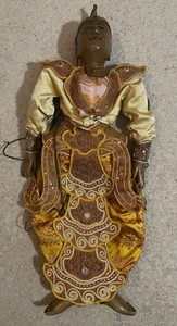 Thai Marionette String Puppet Wooden Burmese Handmade Traditional Dress 27" - Picture 1 of 3
