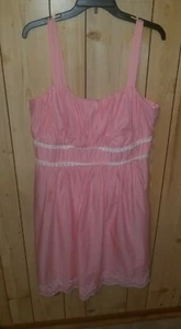 Neu mit Etikett Maurices Damengröße 20 rosa weiß 100 % Baumwolle Trägerkleid/gefüttert - Bild 1 von 6