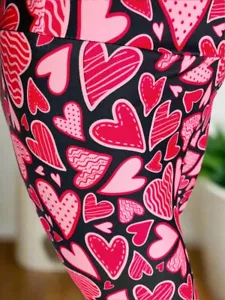 NEW OS Women Pink Leggings YOGA WAIST (Feels Soft as Lularoe) - Picture 1 of 11