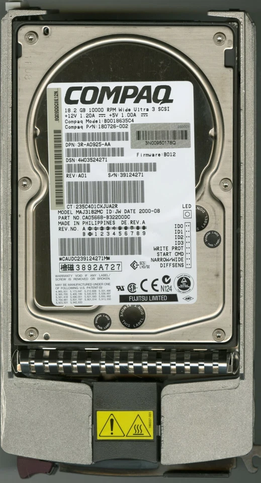 HP / Compaq 18.2Gb SCSI Wide Ultra 2 drive with caddy *NEVER USED* 3R-A0527-AA - Image 1 of 4