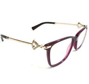 Bvlgari Eyeglasses Frames 4166-B 5426 Burgundy Red Purple Gold Square 52-16-140 - Picture 1 of 10