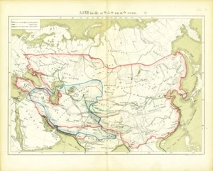 Mapa antiguo de Asia de Huberts (1877) - Imagen 1 de 1