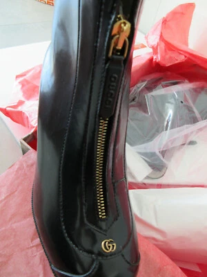 $1,250 Gucci Kitt 70 Botines de Lluvia, Negro 589867 38.5 8.5 Foto 1 de 4